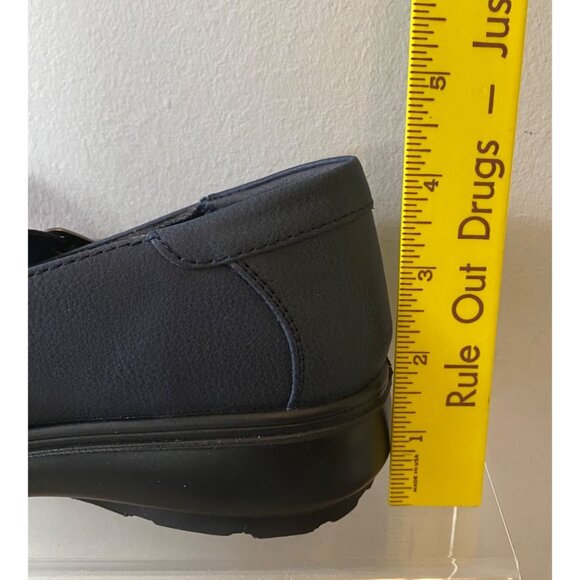 Easy Street Navy Leather Comfort Mary Jane Shoes Buckle Strap Cushioned 7.5 WW - Picture 9 of 9